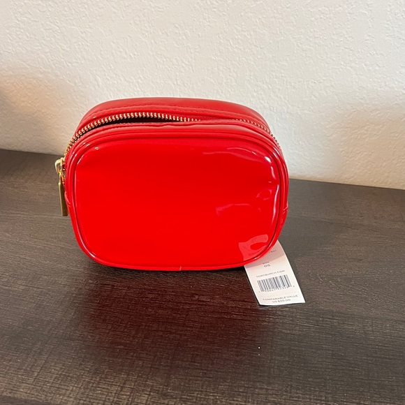 Tory Burch Red Patent Leather Makeup Bag - Picture 2 of 4